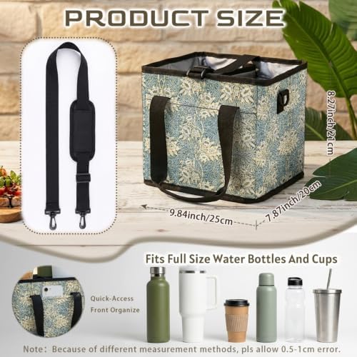 Insulated Collapsible Cooler Bag, William Morris Floral Print
