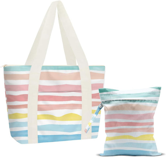 Beach Bags Wet Bag for Swimsuit Tote Bag for Friends Travel Gifts, Aloha Bags Waterproof Vacation Essential