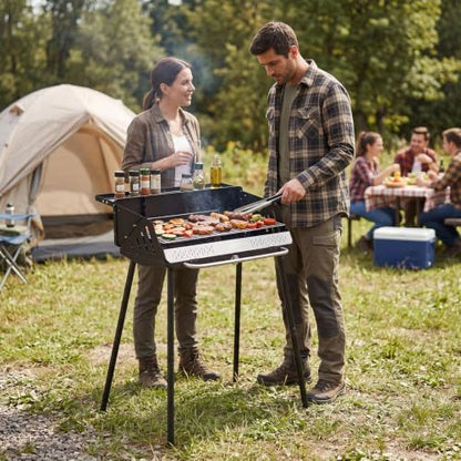 Giantex Portable Charcoal Grill with Detachable Legs, Compact BBQ Grill