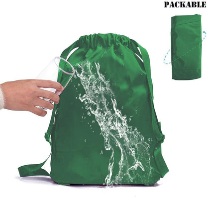 ZOORON Waterproof Drawstring Gym Backpack Bag for Men & Women, Sport Gym Sack Mini Travel Daypack