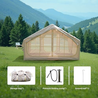Large Family Cabin Yurt Inflatable Pop Up Waterproof Camping Tent