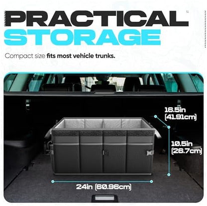 FORTEM Trunk Organizer - Foldable Car Organizer with Cooler for SUV, Trucks