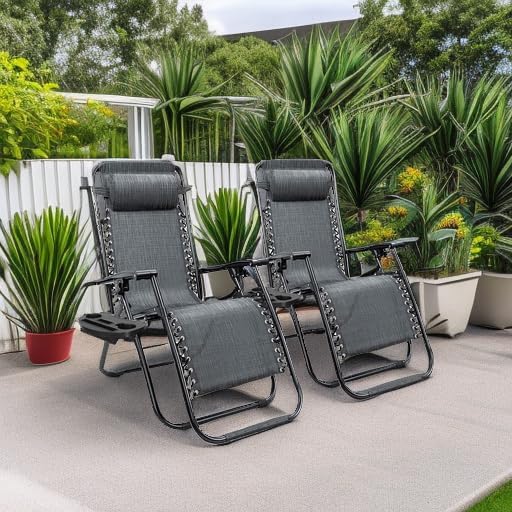 Homall Zero Gravity Chair Adjustable Folding Lawn Lounge Chairs