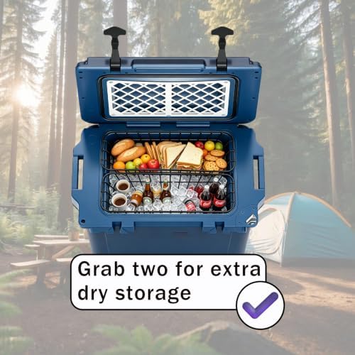 Cooler Basket for RTIC 22 QT Ultra-Light Cooler - Dry Goods Tray, Breathable Steel Wire Construction, No Condensation, Keeps Food Dry & Chilled, Outdoor Camping Beach Tailgate Accessories.