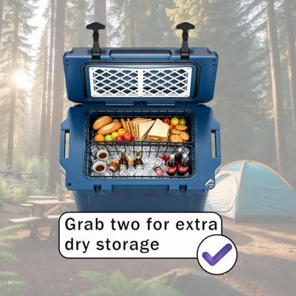 Cooler Basket for RTIC 22 QT Ultra-Light Cooler - Dry Goods Tray, Breathable Steel Wire Construction, No Condensation, Keeps Food Dry & Chilled, Outdoor Camping Beach Tailgate Accessories.