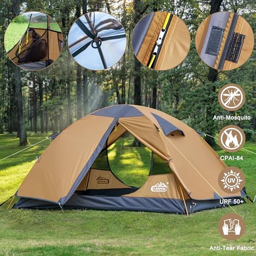 camppal 2 Person Backpacking Tent Waterproof Lightweight 2 Man Camping Tent