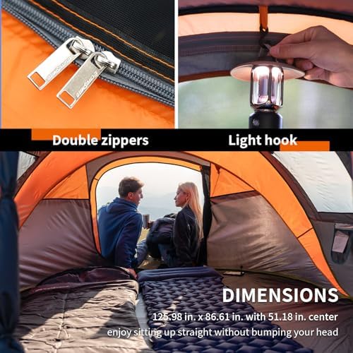 EchoSmile Instant Pop Up Camping Tent, 2/4/6 Person Easy Setup Tent