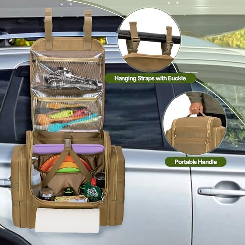 HODRANT Large Tactical Camping Kitchen Organizer for BBQ Cooking Essentials