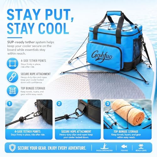 Paddle Board Cooler Bag, 24L Insulated SUP Kayak Deck Storage Bag
