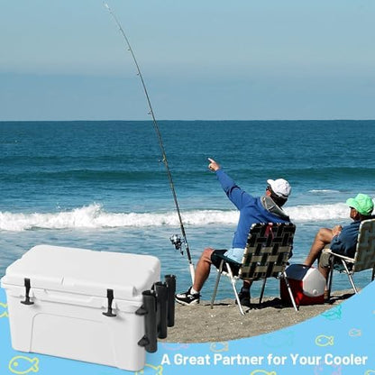 Cooler Fishing Rod Holder, Wall Mounted Fishing Pole Holder, 3 Link Fishing Rod Rack Compatible with YETI Coolers and for RTIC Coolers, Cooler Accessory