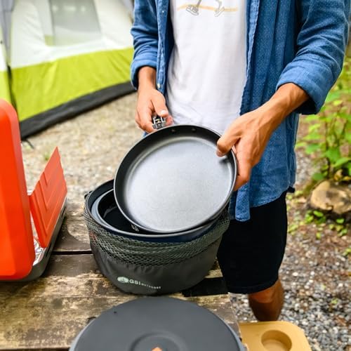 GSI Outdoors Bugaboo Base Camper Cookset, Ceramic, Small to Large