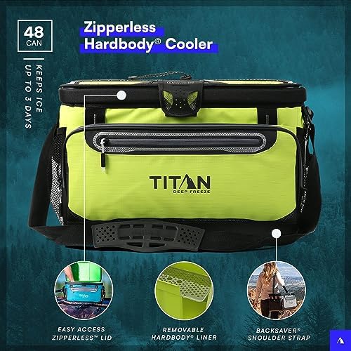 Titan Zipperless HardBody Cooler, Keeps Ice 2 Days