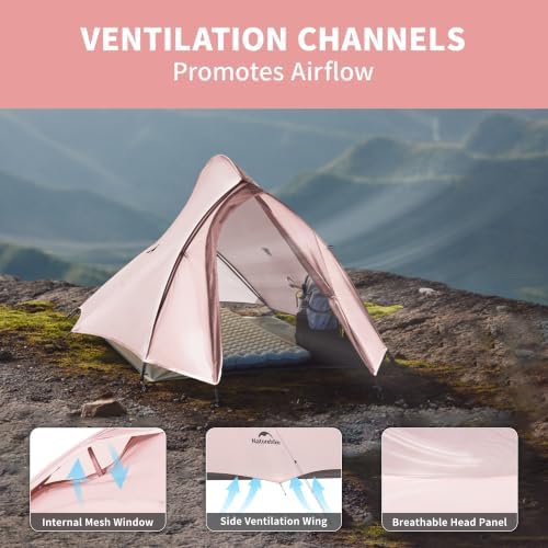 Naturehike Cloud-Up 2 Person Tent Lightweight Backpacking Tent with Footprint - Free Standing Ultralight Camping Hiking Backpack Tents Two Person Tent