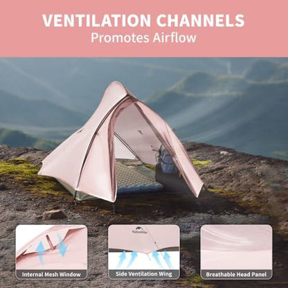 Naturehike Cloud-Up 2 Person Tent Lightweight Backpacking Tent with Footprint - Free Standing Ultralight Camping Hiking Backpack Tents Two Person Tent