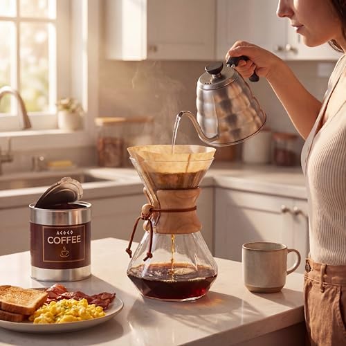 AGOGO Pour Over Coffee Maker Set, 28oz Diamond Style, 50 Paper Filters