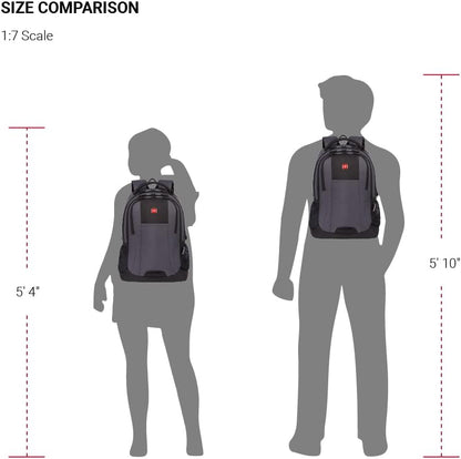 SwissGear Cecil 5505 Laptop Backpack, Dark Grey/Black, 18-Inch
