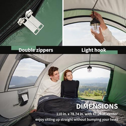 EchoSmile Instant Pop Up Camping Tent, 2/4/6 Person Easy Setup Tent