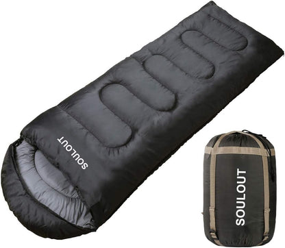 3-4 Season Portable Waterproof Envelope Sleeping Bag for Adults & Kids - For Traveling, Camping, Hiking