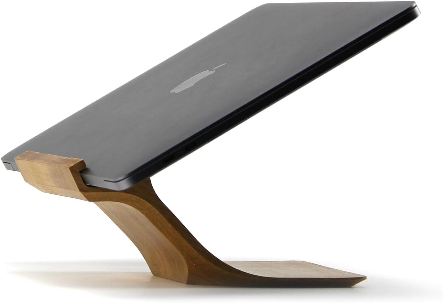 XDK Wood Laptop Stand for Desk, Ergonomic Height Riser for Notebook Computer up to 15 Inches, Wooden Holder for MacBook/Aluminum Laptops