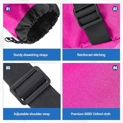 48" Large Camping Chair Bag Replacement, Folding Chairs Bag, Rose Red