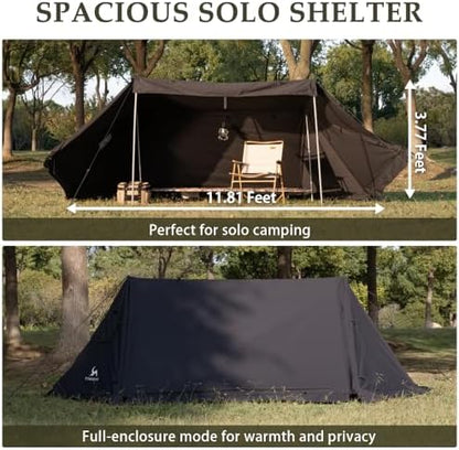 TOMOUNT Bivy Tent Canvas Shelter for Camping for Two Person