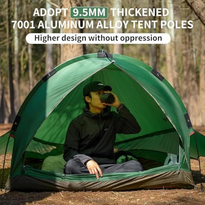 Naturehike 2-Person Camping Tent, Waterproof & Windproof, Easy to Set Up for Outdoor, Trekking, Backpacking