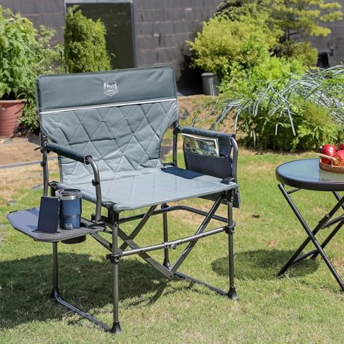 TIMBER RIDGE 400lbs Heavy Duty Camping Chair Portable Directors Chair