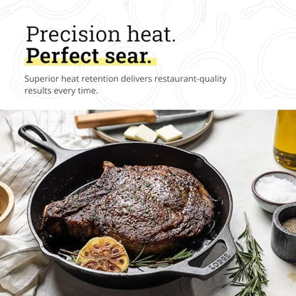 Lodge Pre-Seasoned Cast Iron Skillet, PFAS-Free, 10.25 Inches