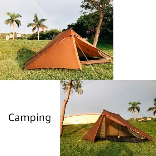 3FULGEAR Lanshan 2 Pro Tent 2 Person Ultralight Camping Tent, 3/4 Season Professional 20D Silnylon Rodless Tent for Camping, Climbing, Hiking