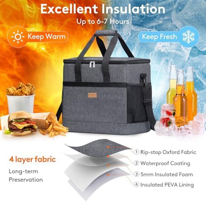 Lifewit Cooler Bag 30/50/60 Cans Collapsible, Insulated Large Lunch Bag