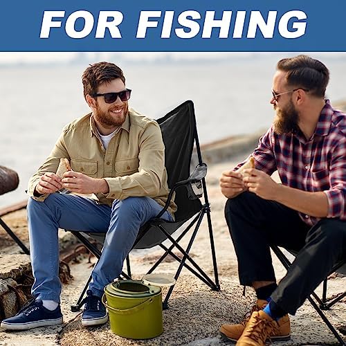 WEIDIORME 2 Pack Lightweight Camping Chairs for Adults & Teens, Capacity Foldable Portable Chairs with Carry Bag, Compact Design for Camping, Beach, Picnics, and Outdoor Events