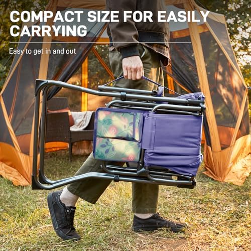 EVER ADVANCED Portable 30.7" Seat Height Tall Camping Directors Chair