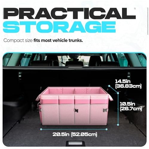 FORTEM Trunk Organizer - Foldable Car Organizer & Storage for SUVs & Trucks