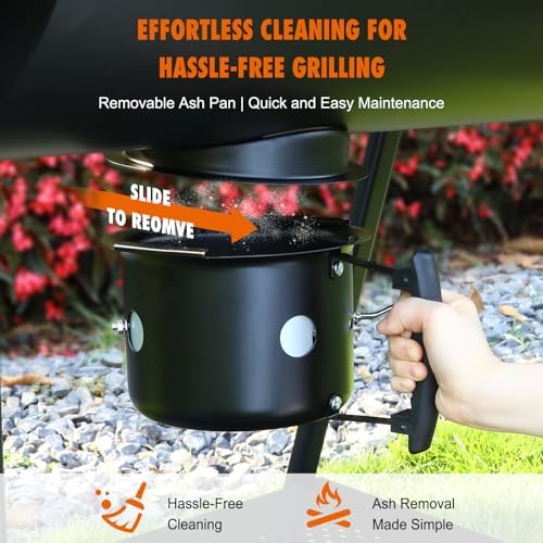 Realcook BBQ Barrel Charcoal Grill: Spacious Premium Outdoor Barbecue Grill