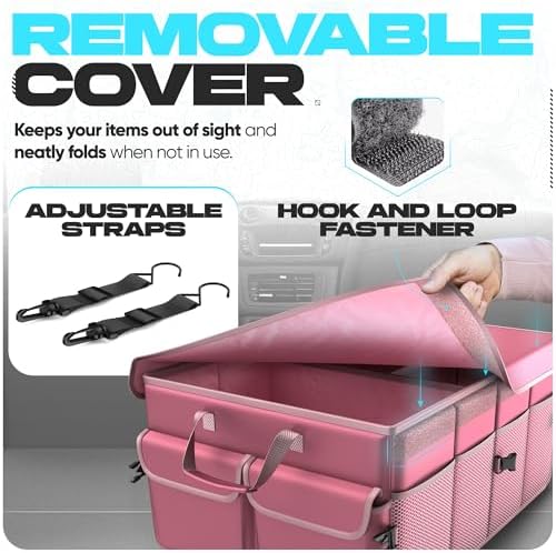 FORTEM Trunk Organizer - Foldable Car Organizer & Storage for SUVs & Trucks