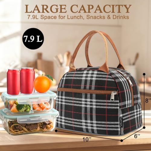FlowFly Insulated Lunch Cooler Bag - Tote Bag Organizer for Women/Men, W&B