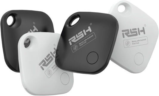 Air Tracker Tag for Android 4 Pack Luggage Tracker Tags Works with Google Find Hub App, Bluetooth Tracker Key Finder and Item Locator for Luggage, Backpack, Suitcases, Replaceable Battery