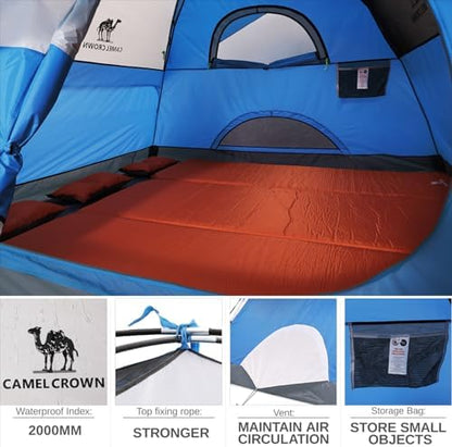 CAMEL CROWN Tents for Camping 2/3/4/5 Person Camping Dome Tent, Waterproof,Spacious, Lightweight Portable Backpacking Tent for Outdoor Camping/Hiking