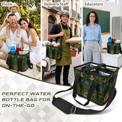 Insulated Collapsible Cooler Bag, William Morris Style Print