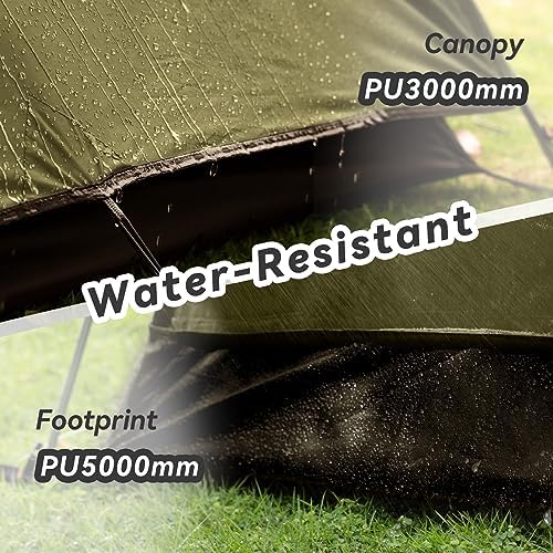 Forceatt Camping Tent 2/3/4 Person, Professional Waterproof & Windproof Lightweight Backpacking Tent Suitable for Outdoor,Hiking,Camping, Mountaineering and Travel