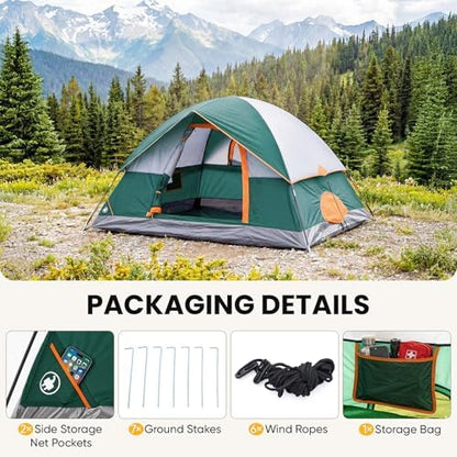 NEWBULIG Camping Tent 2 Person, 2 Person Tent for Camping, Instant Setup