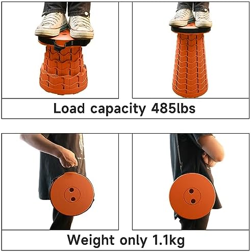 Portable & Lightweight Foldable Camping Chair for Adults, Heavy Duty Folding Stool with Adjustable Shoulder Strap, Perfect for Picnic, Beach, Backyard, and Sporting Events, Max Weight 400lbs