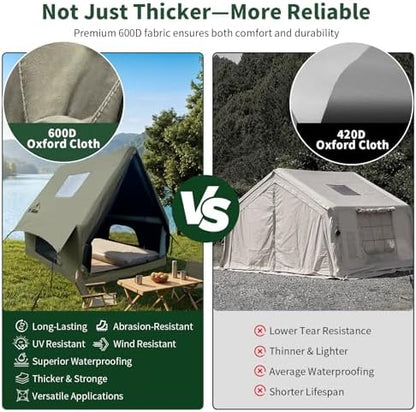 Luxury Inflatable Camping Tent for 1-2 Person,600D Oxford Air Tent