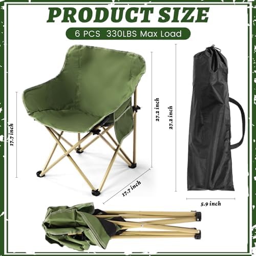 FairySandy 6 Pack Lightweight Camping Chair, Compact Folding Chair