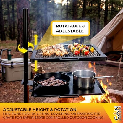 GameMaker Open Fire Cooking Grill | Adjustable Height