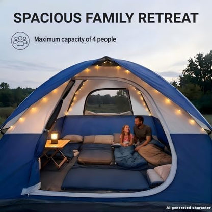 XL Camping Tents 4/6 Person Waterproof Double Layer Dome
