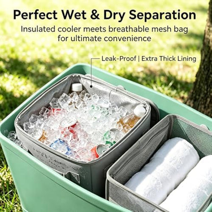 2-in-1 Bag Organizer Insert Beach Cooler Suitable for Oversize Beach Bag