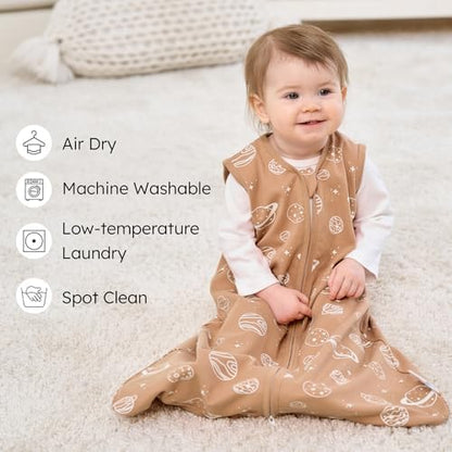 Baby Sleep Sack 0-6 Months 0.5 Tog Soft Sleeping Bag 100% Cotton