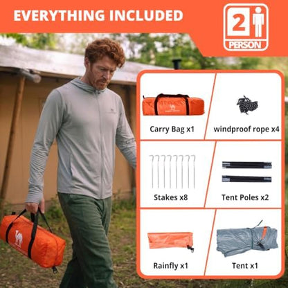 CAMEL CROWN Tents for Camping 2/3/4/5 Person Camping Dome Tent, Waterproof,Spacious, Lightweight Portable Backpacking Tent for Outdoor Camping/Hiking