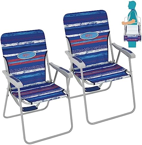 #WEJOY Folding Beach Chairs for Adults, High Back Lightweight for Camp Lawn